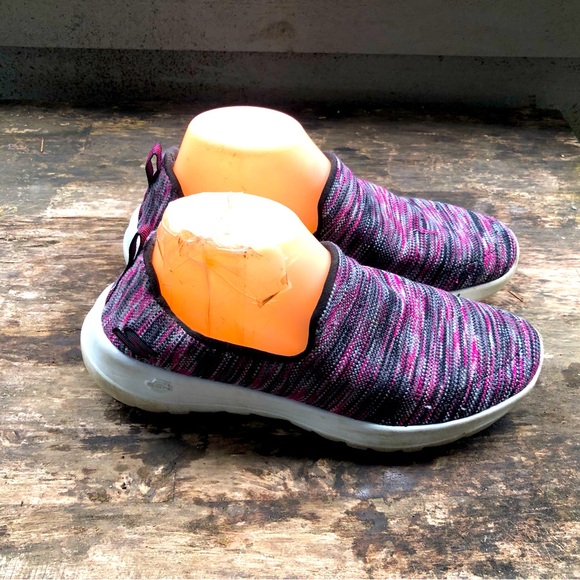 Skechers Go Walk Joy Terrific Black Pink Womens Slip On Comfort Shoes Size 9 - Picture 1 of 11
